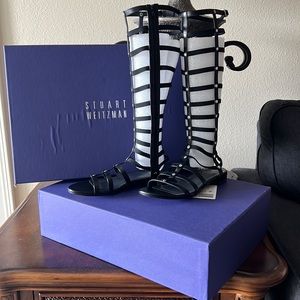 Stuart Weitzman Tall Flat Gladiator Boots